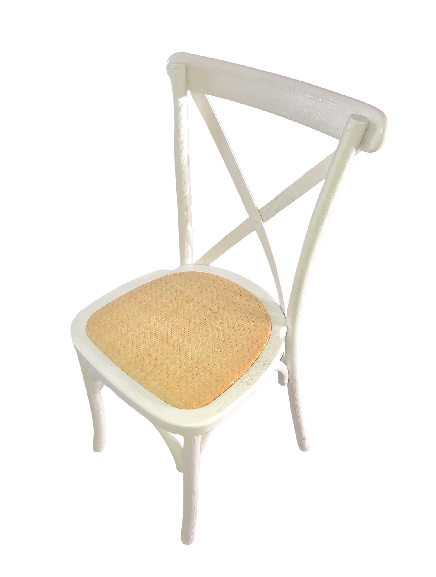 Cross Back Chair - White
